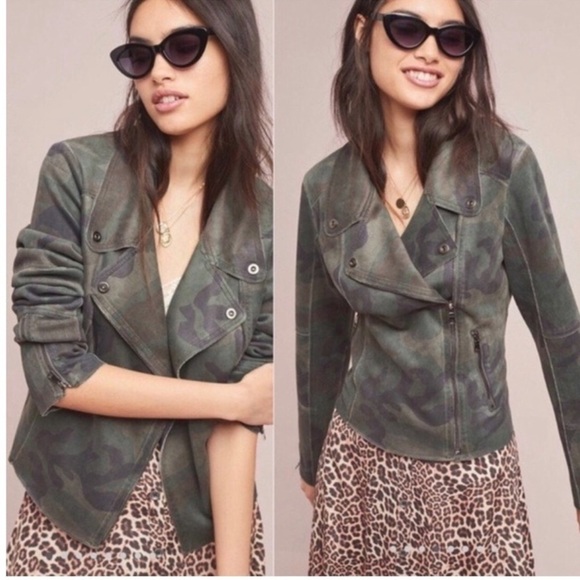 Anthropologie Jackets & Blazers - Anthropologie Camouflage Medium Women’s Textured Jacket